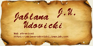 Jablana Udovički vizit kartica